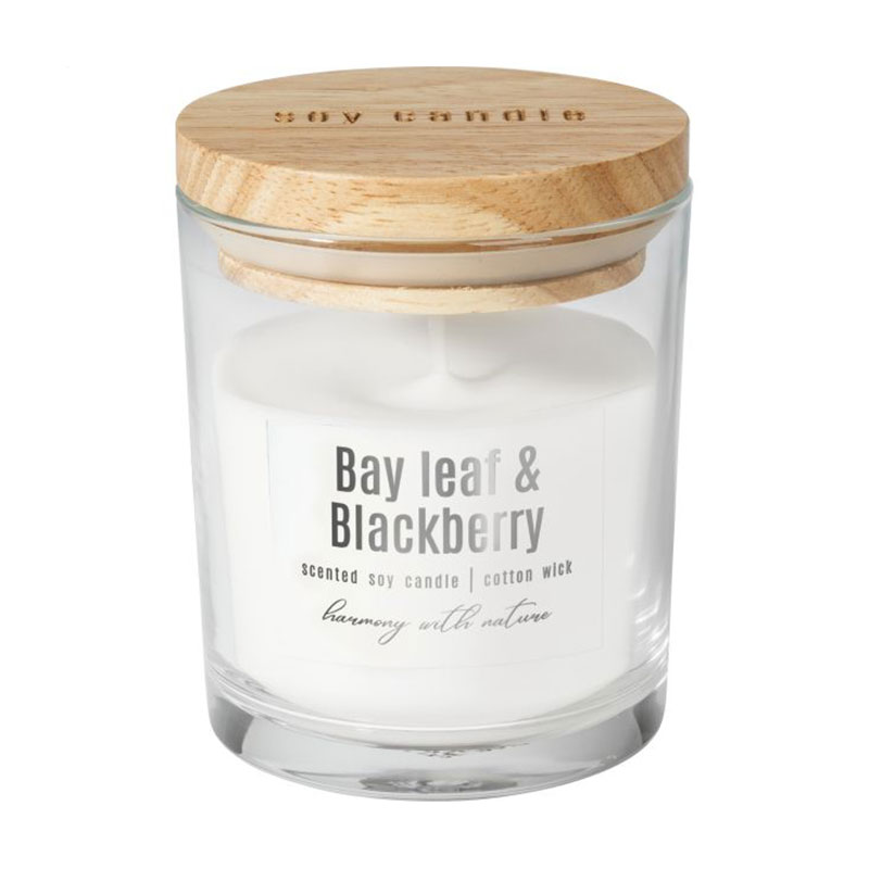 Ароматична свічка Bispol Scented Soy Candles Bay Leaf &amp; Blackberry, 130 г (sn73-325)